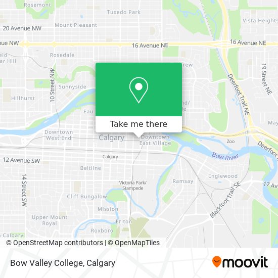 Bow Valley College map