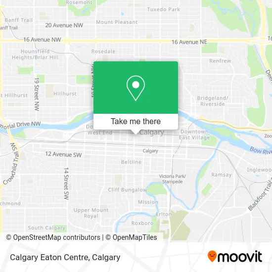 Calgary Eaton Centre map