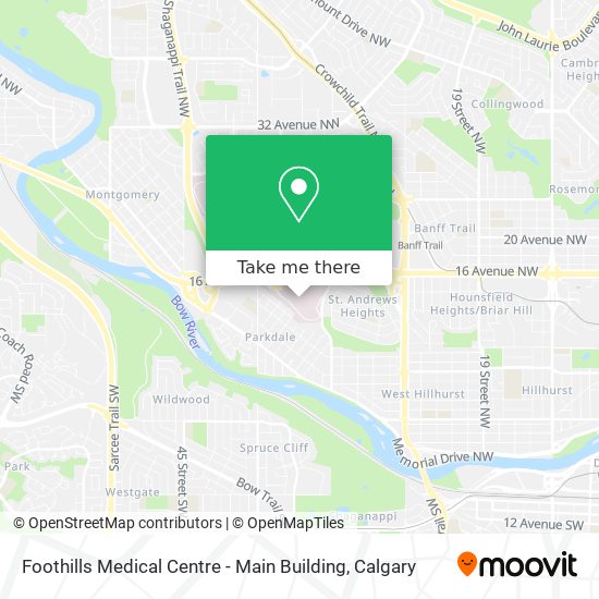 Foothills Medical Centre - Main Building map