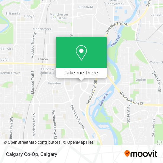 Calgary Co-Op map