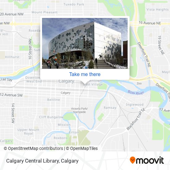 Calgary Central Library map