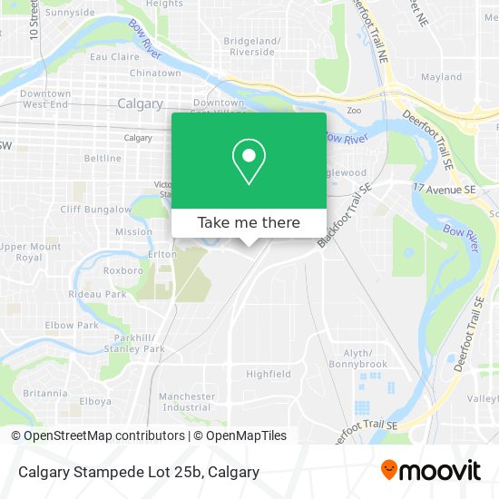 Calgary Stampede Lot 25b map