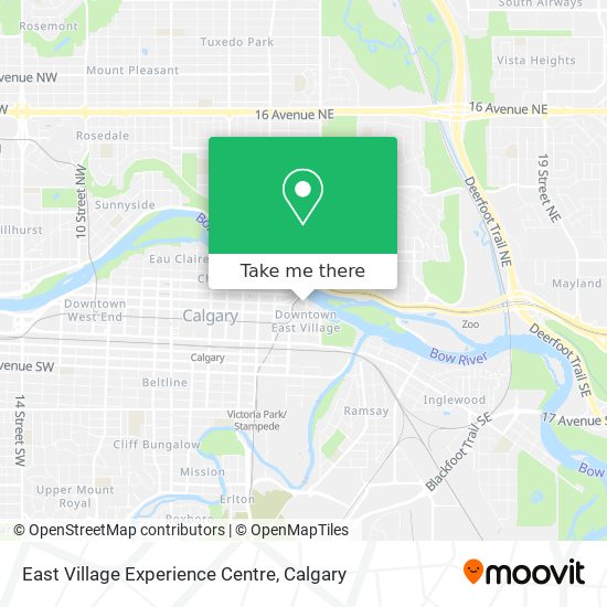 East Village Experience Centre map