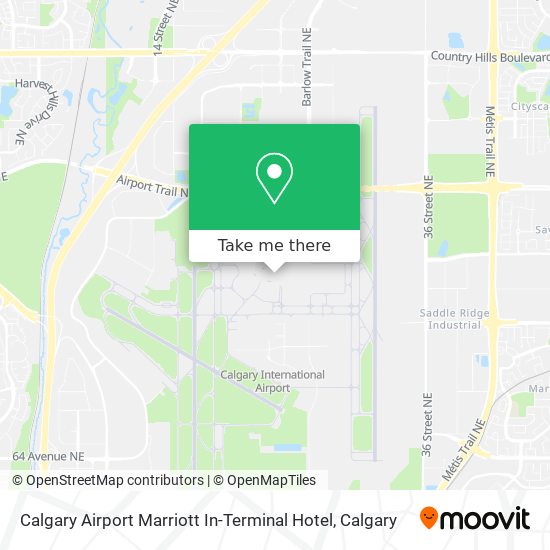 Calgary Airport Marriott In-Terminal Hotel map