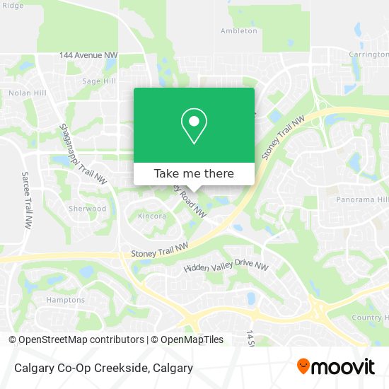 Calgary Co-Op Creekside map