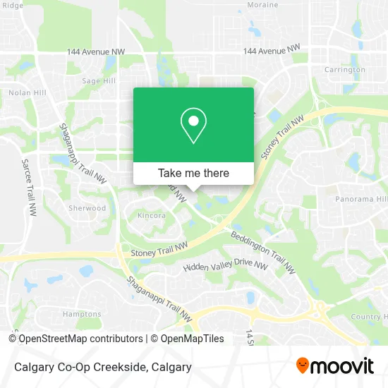 Calgary Co-Op Creekside map