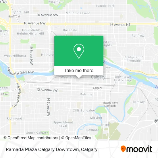 Ramada Plaza Calgary Downtown map