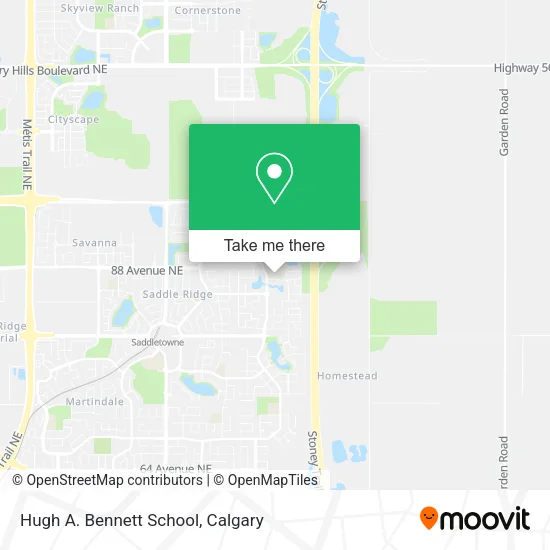 Hugh A. Bennett School map