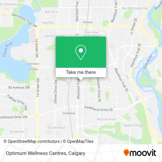 Optimum Wellness Centres map