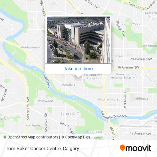 Tom Baker Cancer Centre map
