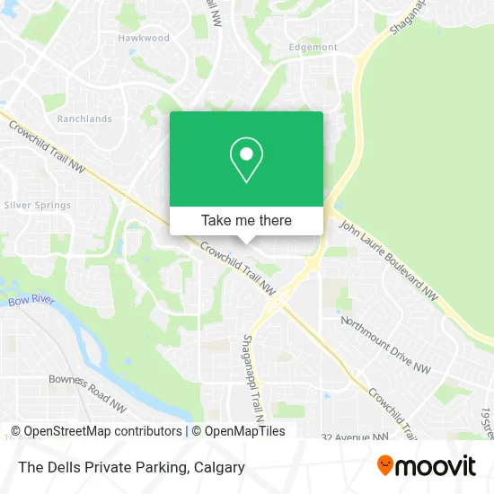 The Dells Private Parking map