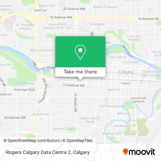 Rogers Calgary Data Centre 2 map