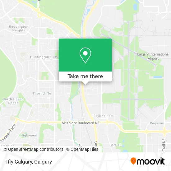 Ifly Calgary map