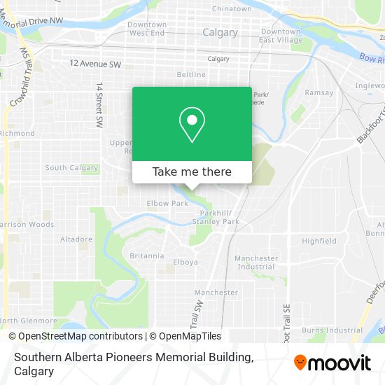 Southern Alberta Pioneers Memorial Building map