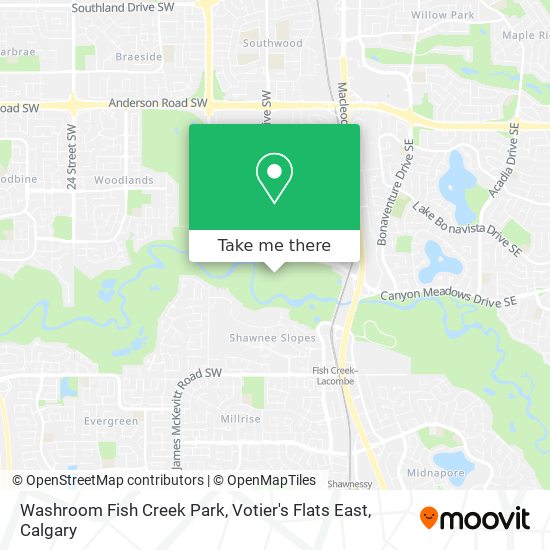 Washroom Fish Creek Park, Votier's Flats East map