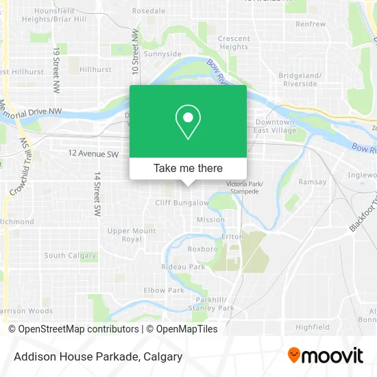 Addison House Parkade map