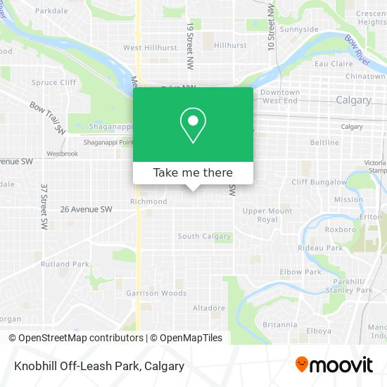 Knobhill Off-Leash Park map