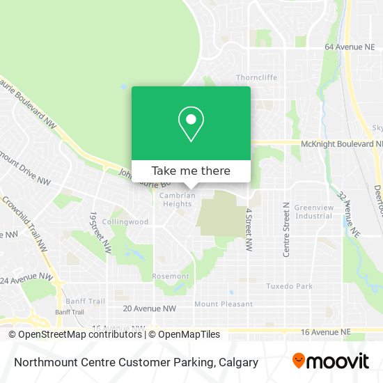 Northmount Centre Customer Parking map