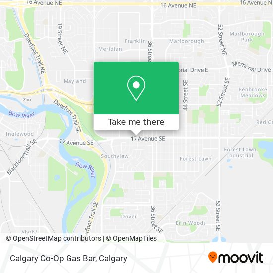 Calgary Co-Op Gas Bar map