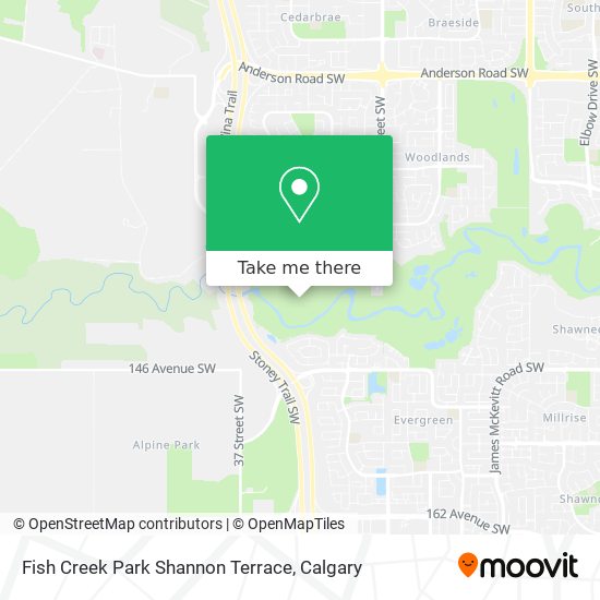 Fish Creek Park Shannon Terrace map