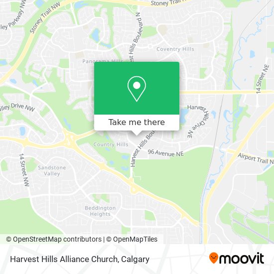 Harvest Hills Alliance Church map