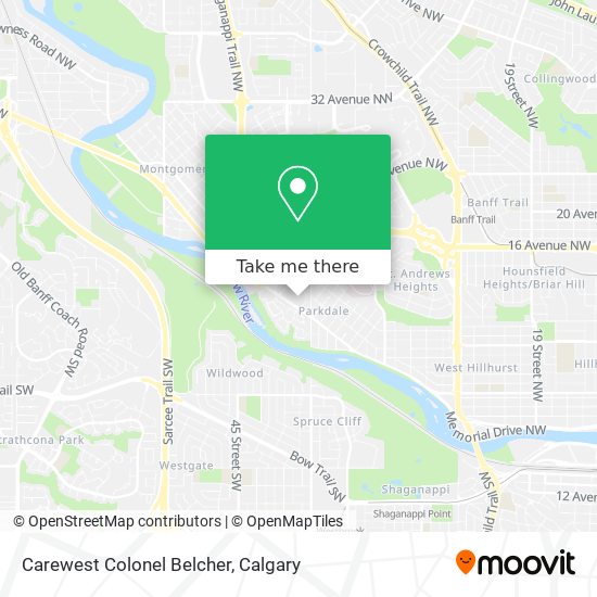 Carewest Colonel Belcher map