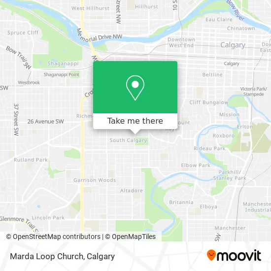 Marda Loop Church map