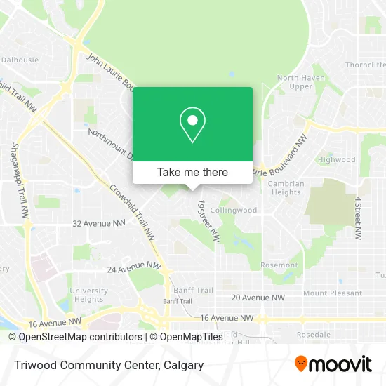 Triwood Community Center map