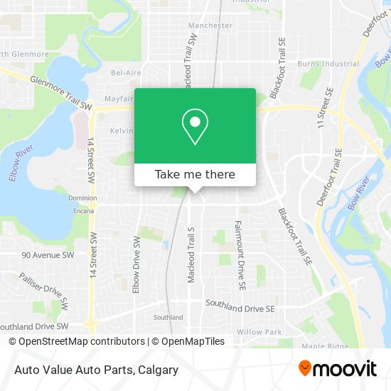 Auto Value Auto Parts map