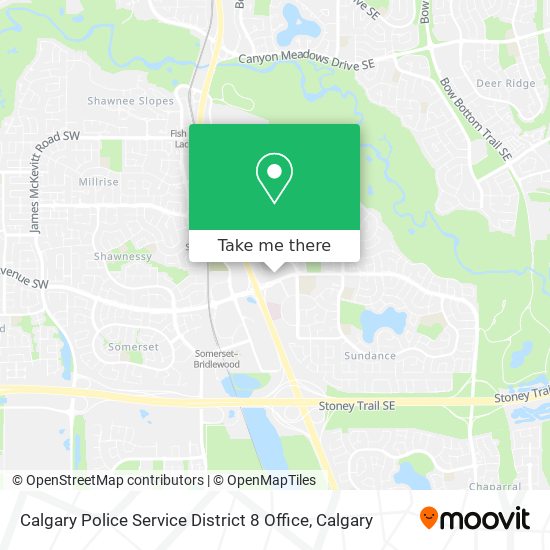 Calgary Police Service District 8 Office map