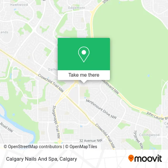 Calgary Nails And Spa map