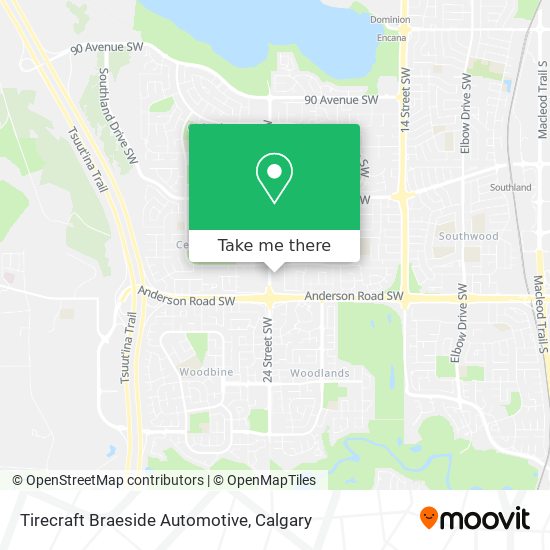 Tirecraft Braeside Automotive map