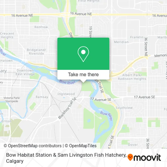 Bow Habitat Station & Sam Livingston Fish Hatchery map