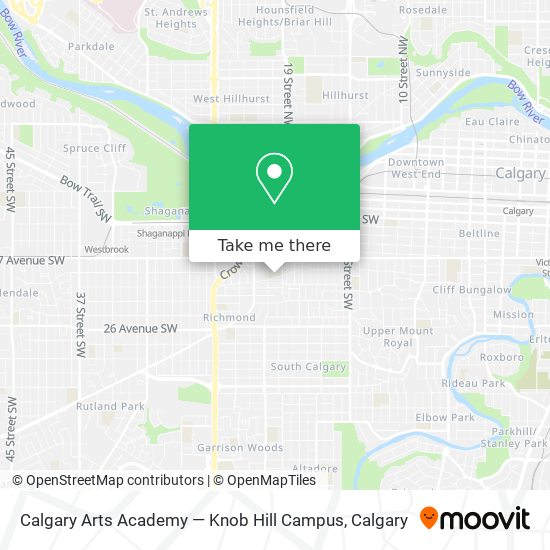 Calgary Arts Academy — Knob Hill Campus map