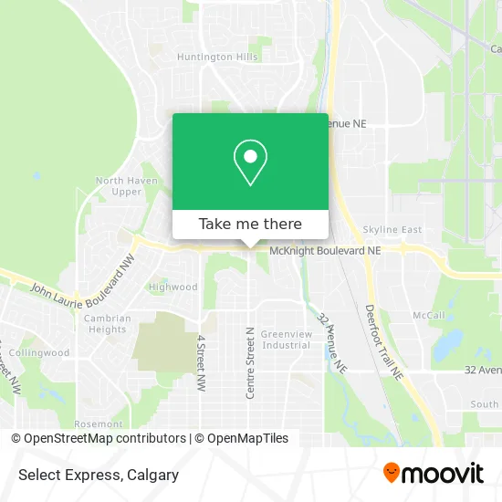 Select Express map