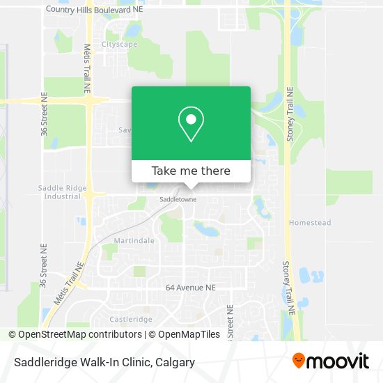 Saddleridge Walk-In Clinic map
