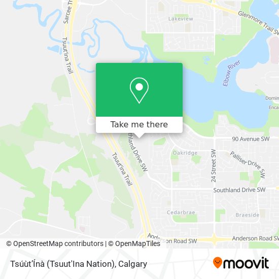 TsúùtʼÍnà (Tsuut'Ina Nation) map