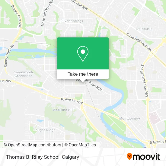 Thomas B. Riley School map