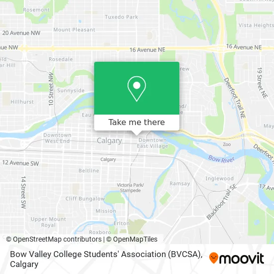 Bow Valley College Students' Association (BVCSA) map