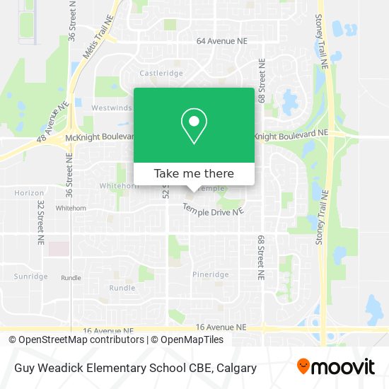 Guy Weadick Elementary School CBE map