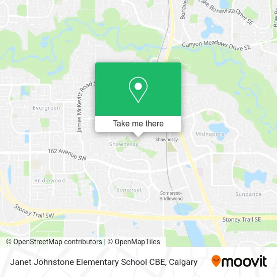 Janet Johnstone Elementary School CBE map