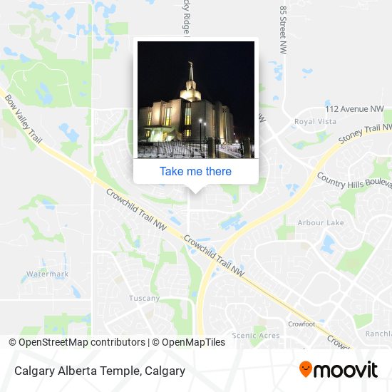 Calgary Alberta Temple map