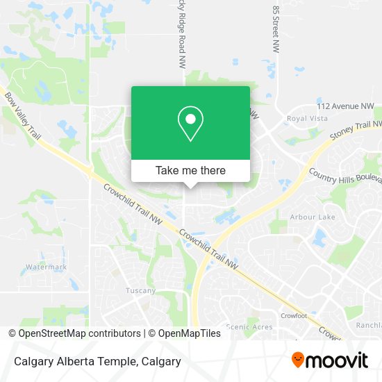 Calgary Alberta Temple map