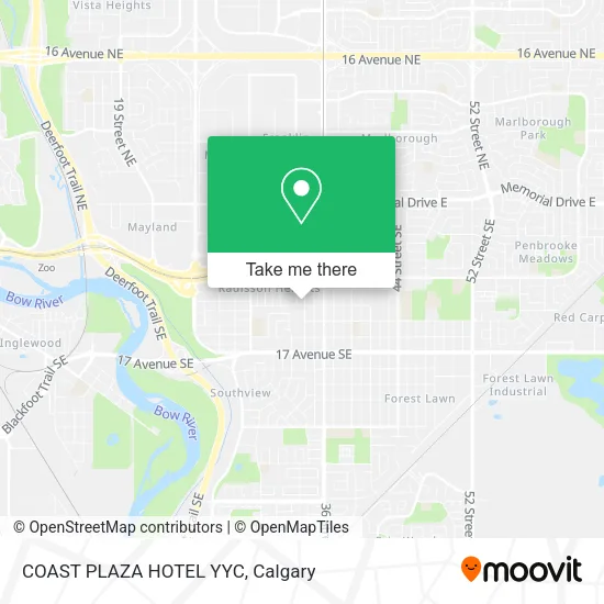 COAST PLAZA HOTEL YYC map