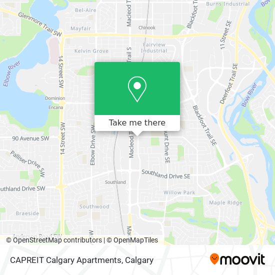 CAPREIT Calgary Apartments map