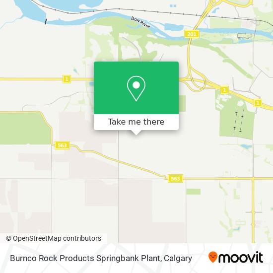 Burnco Rock Products Springbank Plant map