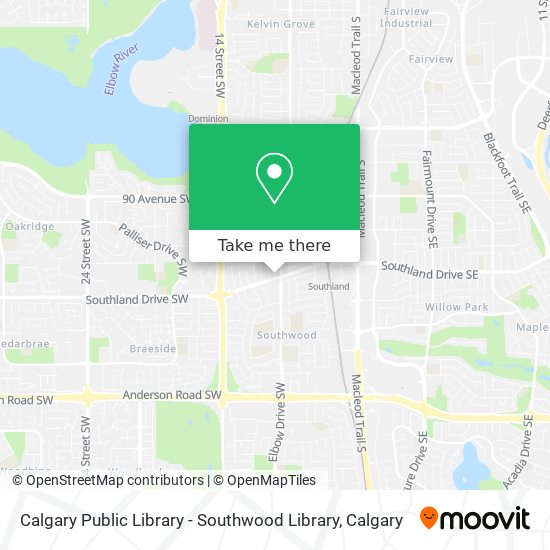 Calgary Public Library - Southwood Library map