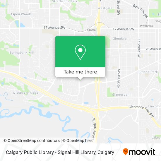 Calgary Public Library - Signal Hill Library map