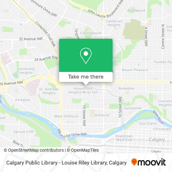 Calgary Public Library - Louise Riley Library map
