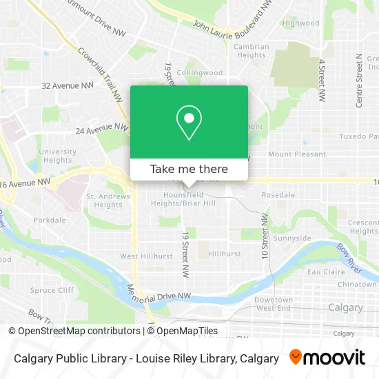 Calgary Public Library - Louise Riley Library map